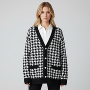 Stijvol Houndstooth Winter Vest voor Dames
