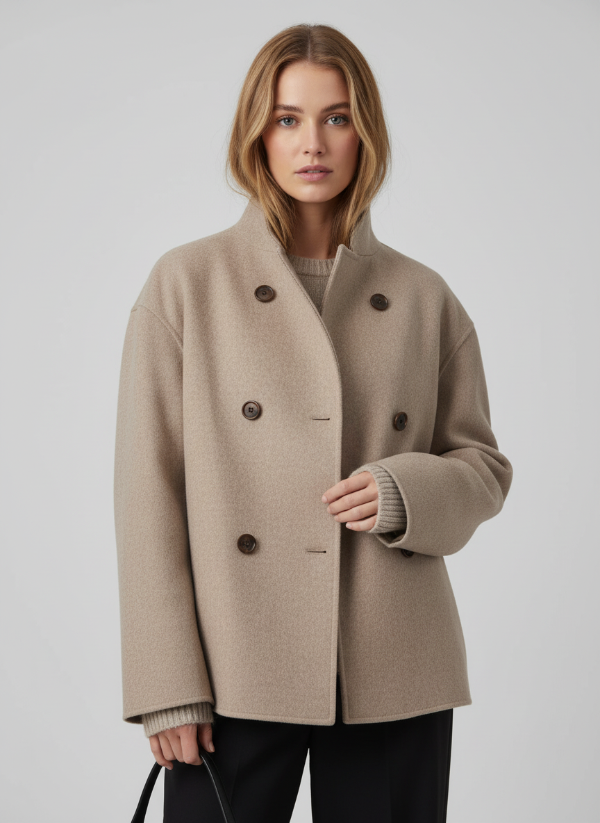 Klassieke Oversized Double-Breasted Dames Jack