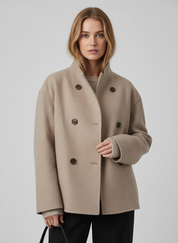 Klassieke Oversized Double-Breasted Dames Jack