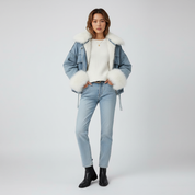 Jeansjack met Bont voor Dames – Warme Denim Jas