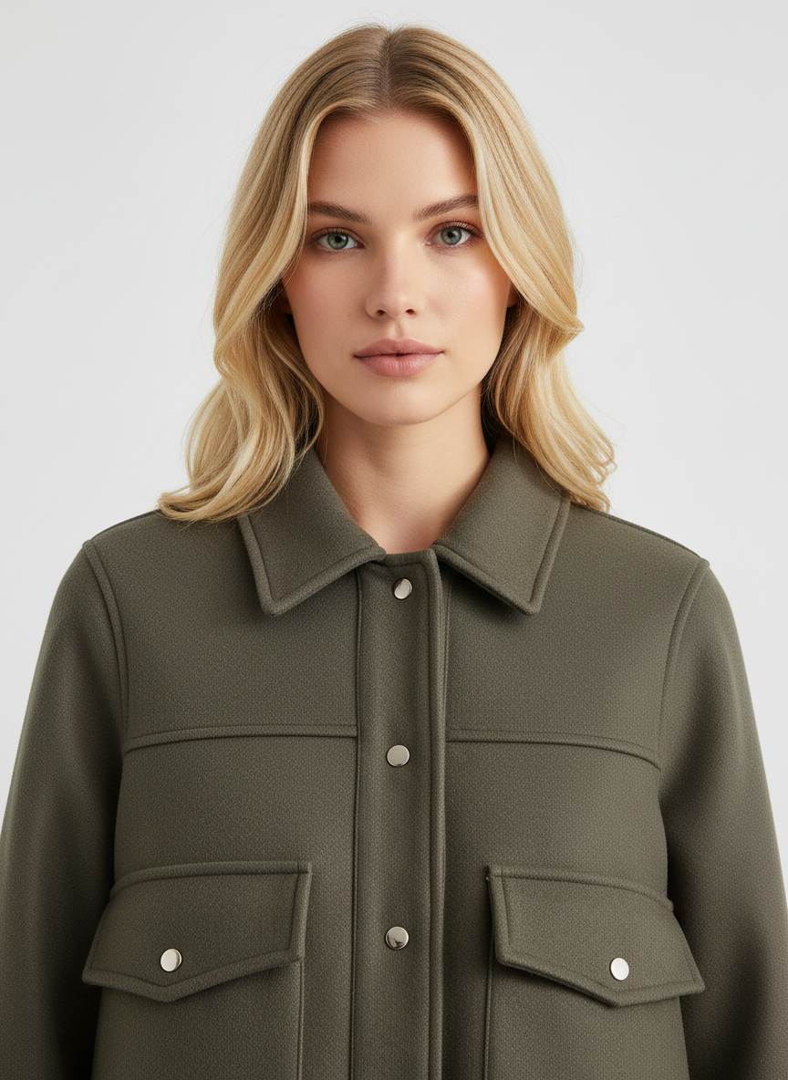 Cropped Wollen Jack voor Dames