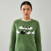 Wollen Trui met Schapenprint voor Dames