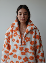 Warme Fleece Trui met Bloemenprint voor Dames