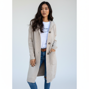 Lange Button-Up Cardigan voor Dames