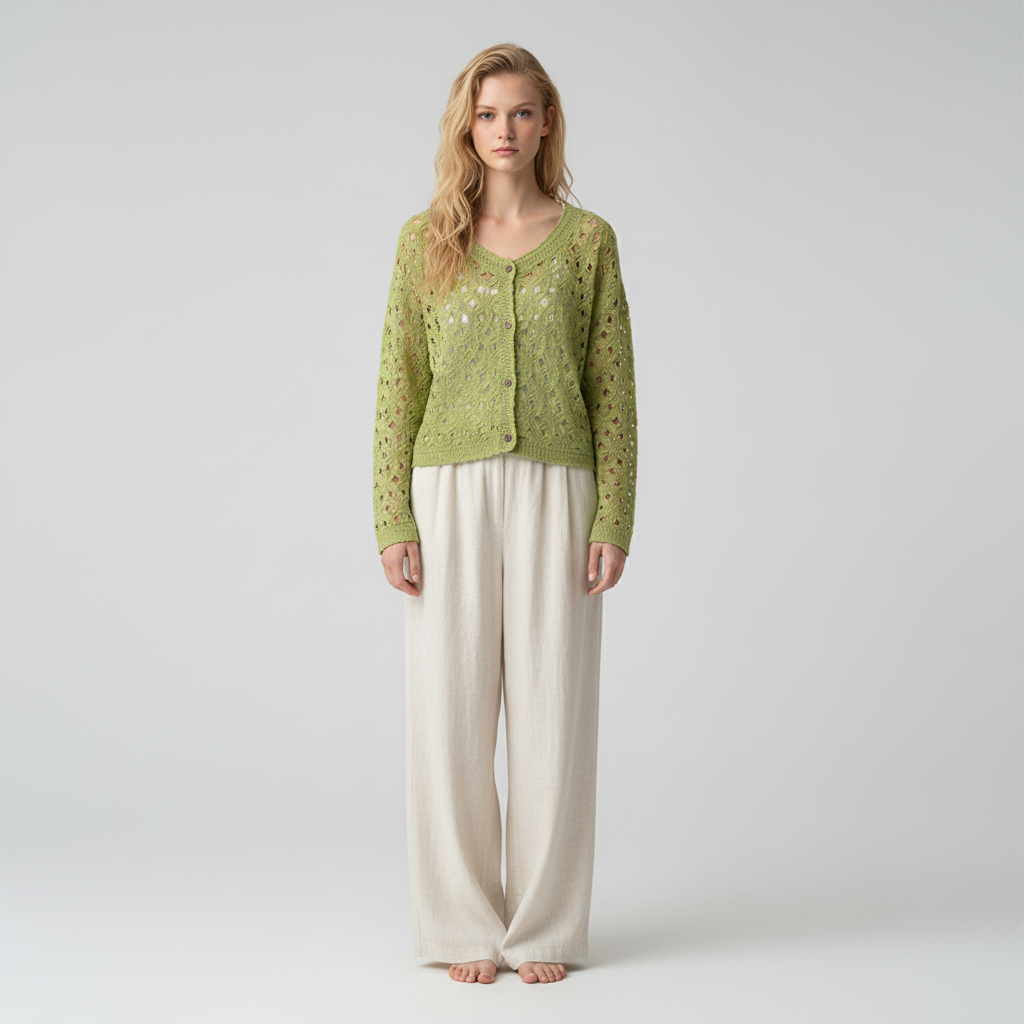 Luchtige Open Gebreide Cardigan