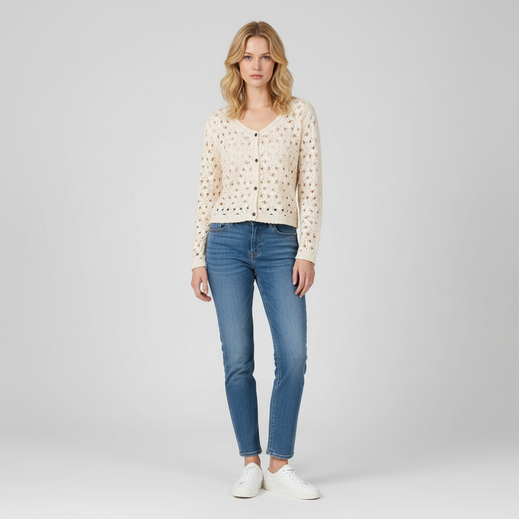 Luchtige Open Gebreide Cardigan