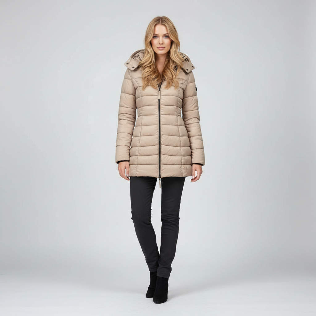 Lange Winterjas met Capuchon voor Dames – Warme Waterafstotende Wintercoat