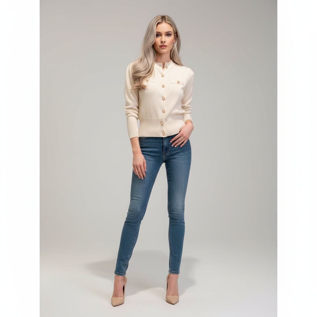 Dames Cropped Cardigan