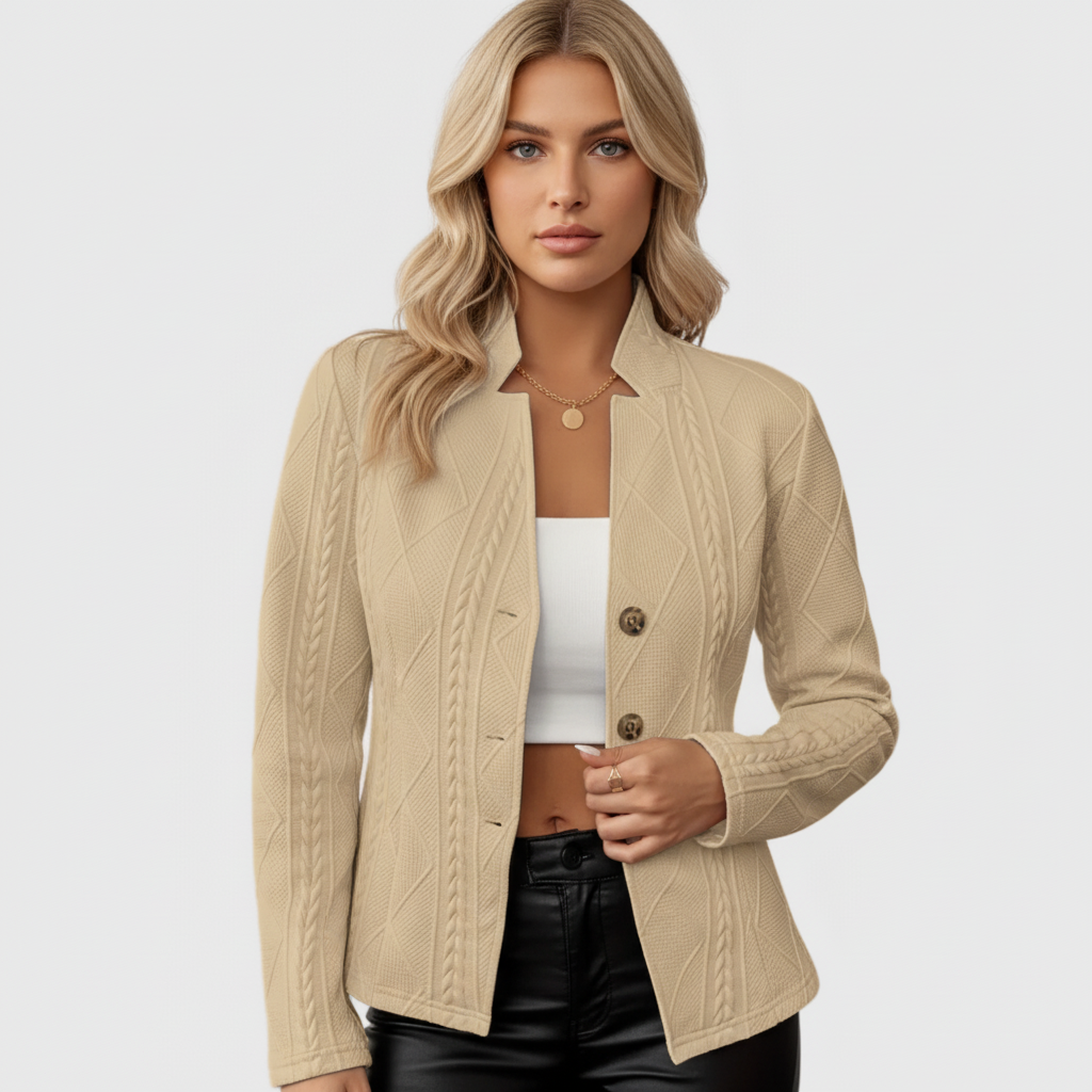 Blazer met Textuur voor Dames – Elegante Structured Blazer