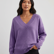 V-hals Gebreide Trui voor Dames – Zachte Warm Knit Sweater
