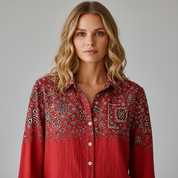Blouse met Bandana Print voor Dames – Trendy Paisley Blouse