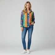 Blouse met Bandana Print voor Dames – Trendy Paisley Blouse