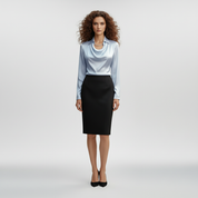 Elegante Satin Top voor Dames – Luxe Zijden Look, Stijlvolle Chic Blouse