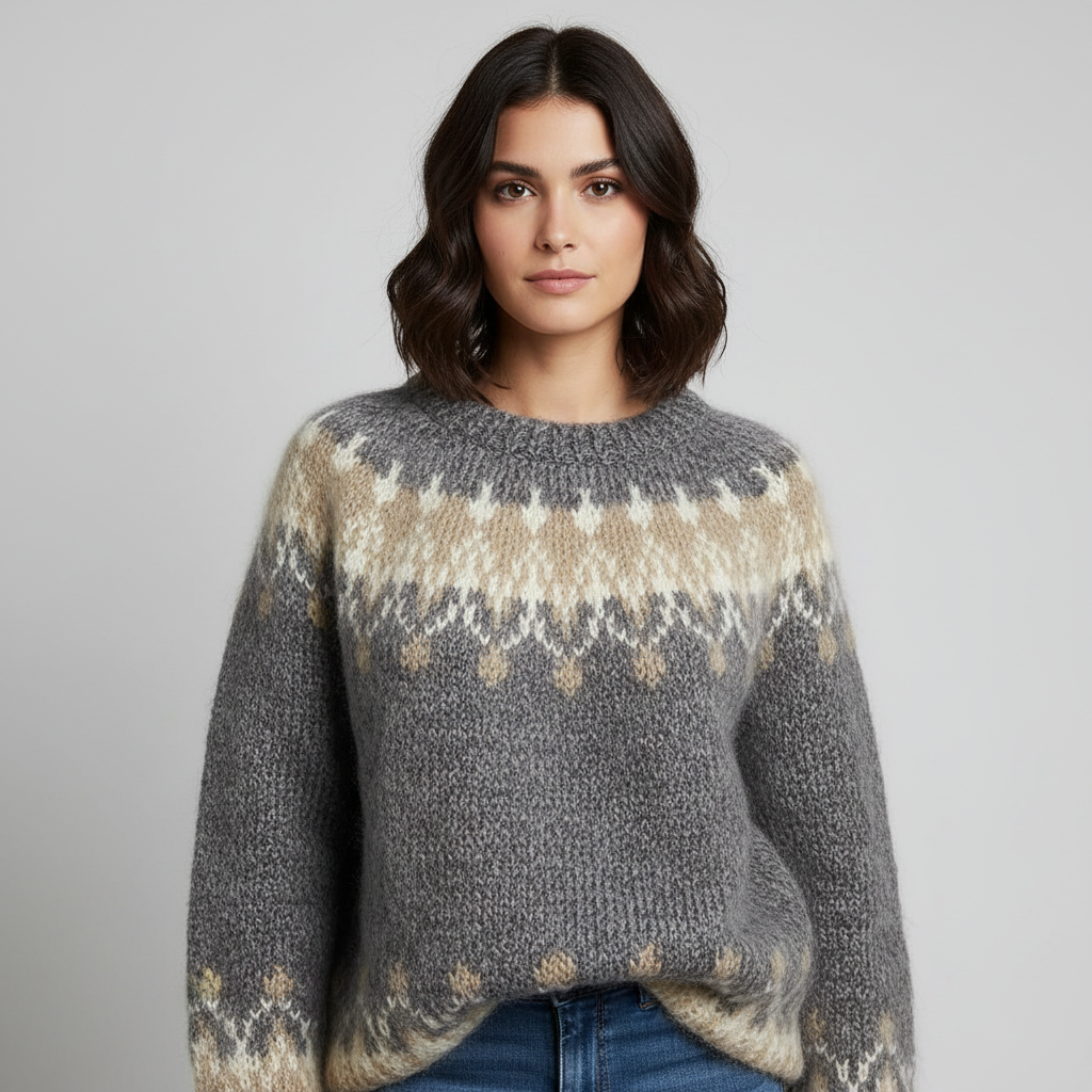 Dea Studios Oversized Fair Isle Pullover