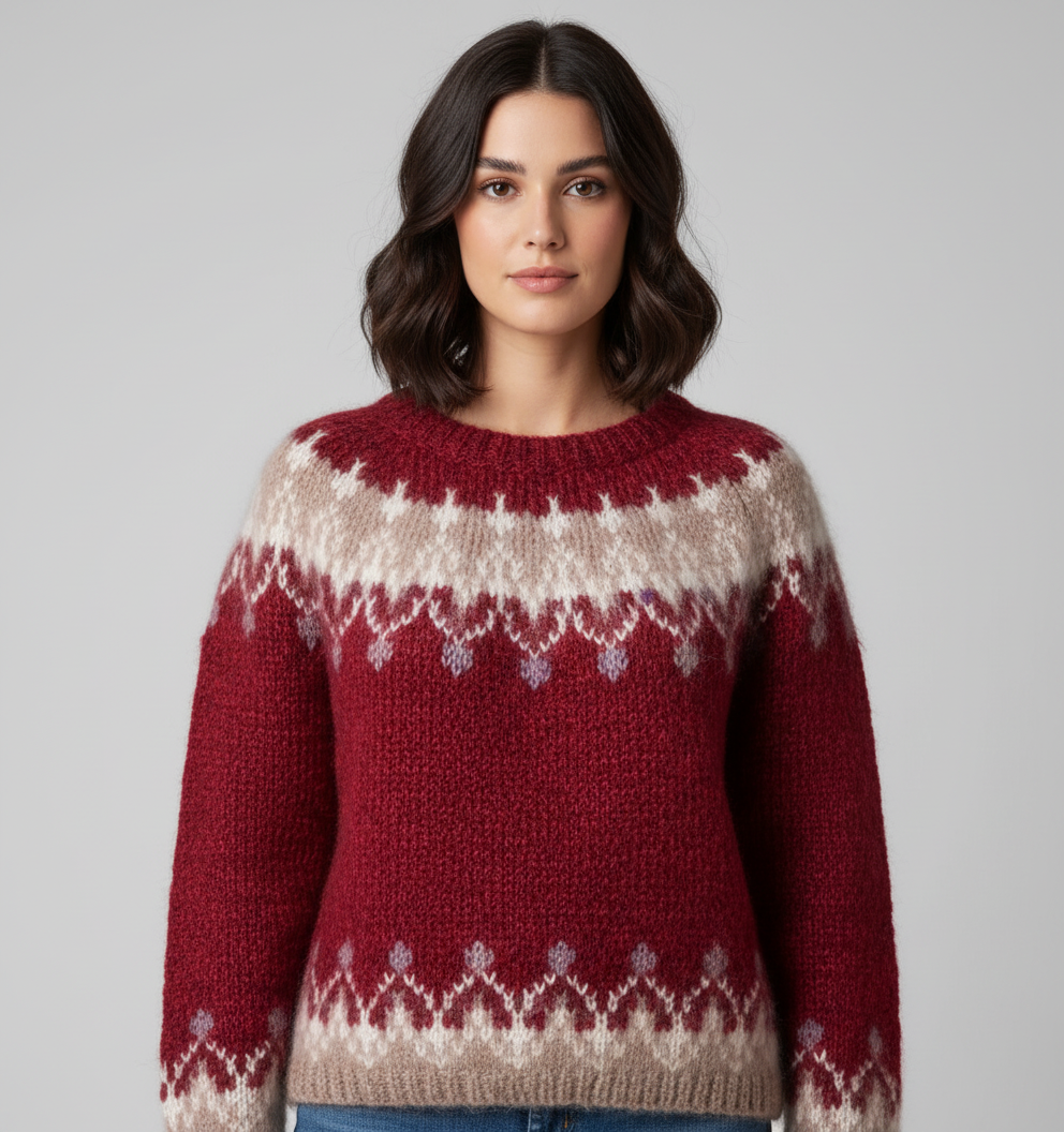 Dea Studios Oversized Fair Isle Pullover