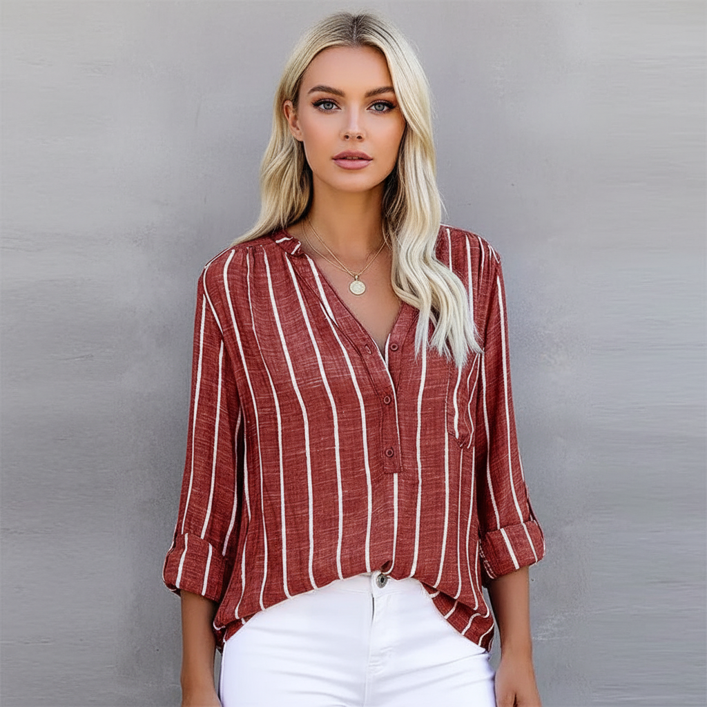 Dea Studios Gestreept Linnen Blouse