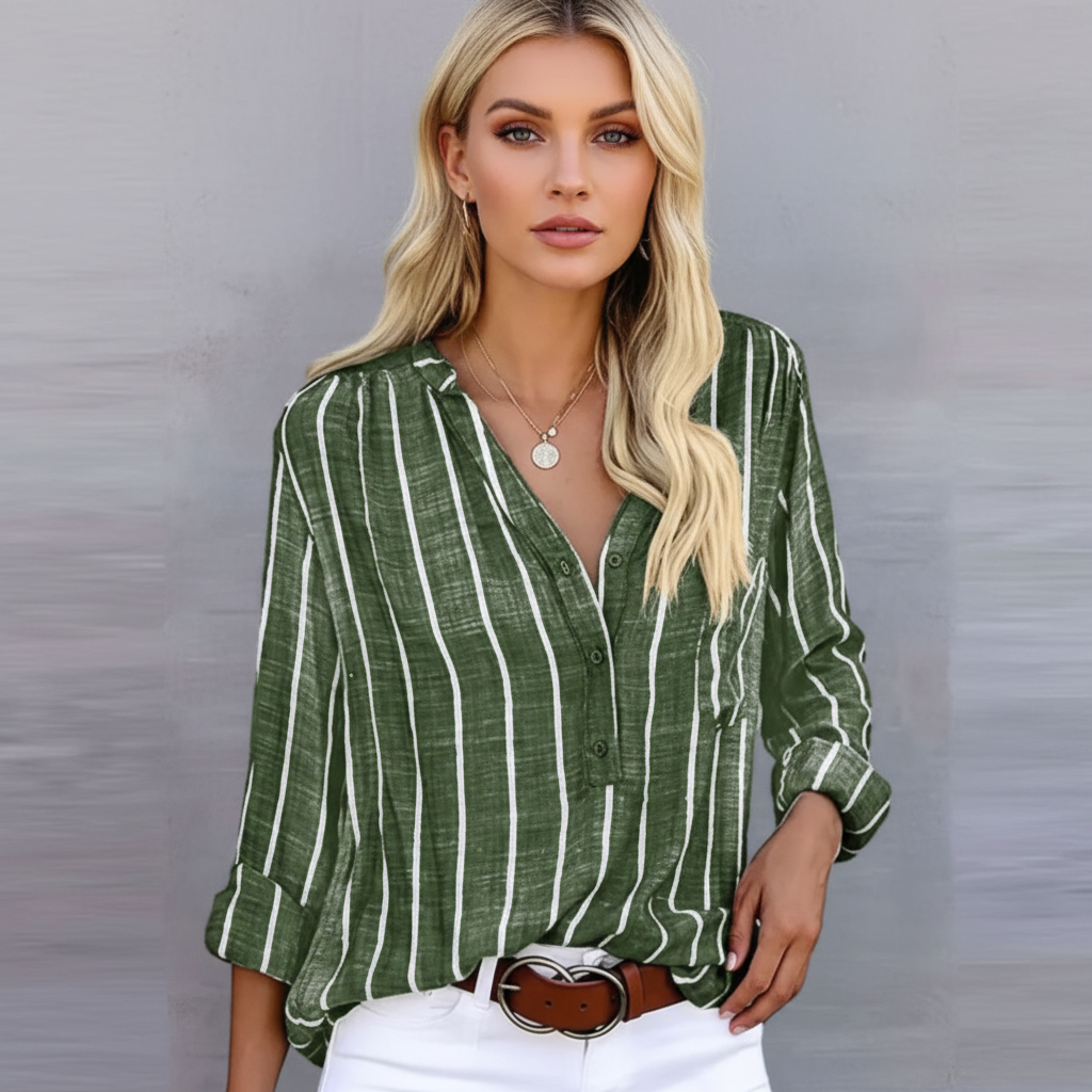 Dea Studios Gestreept Linnen Blouse