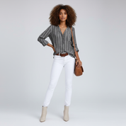 Gestreepte Linnen Blouse voor Dames – Luchtige Blouse