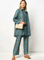 Dames Set met Geometrische Print – Trendy Twee-Delige Outfit