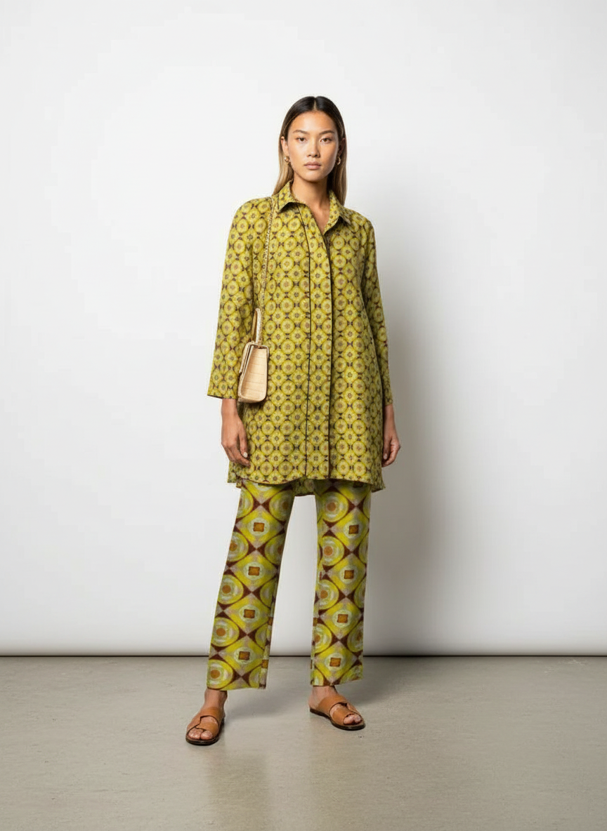 Dames Set met Geometrische Print – Trendy Twee-Delige Outfit