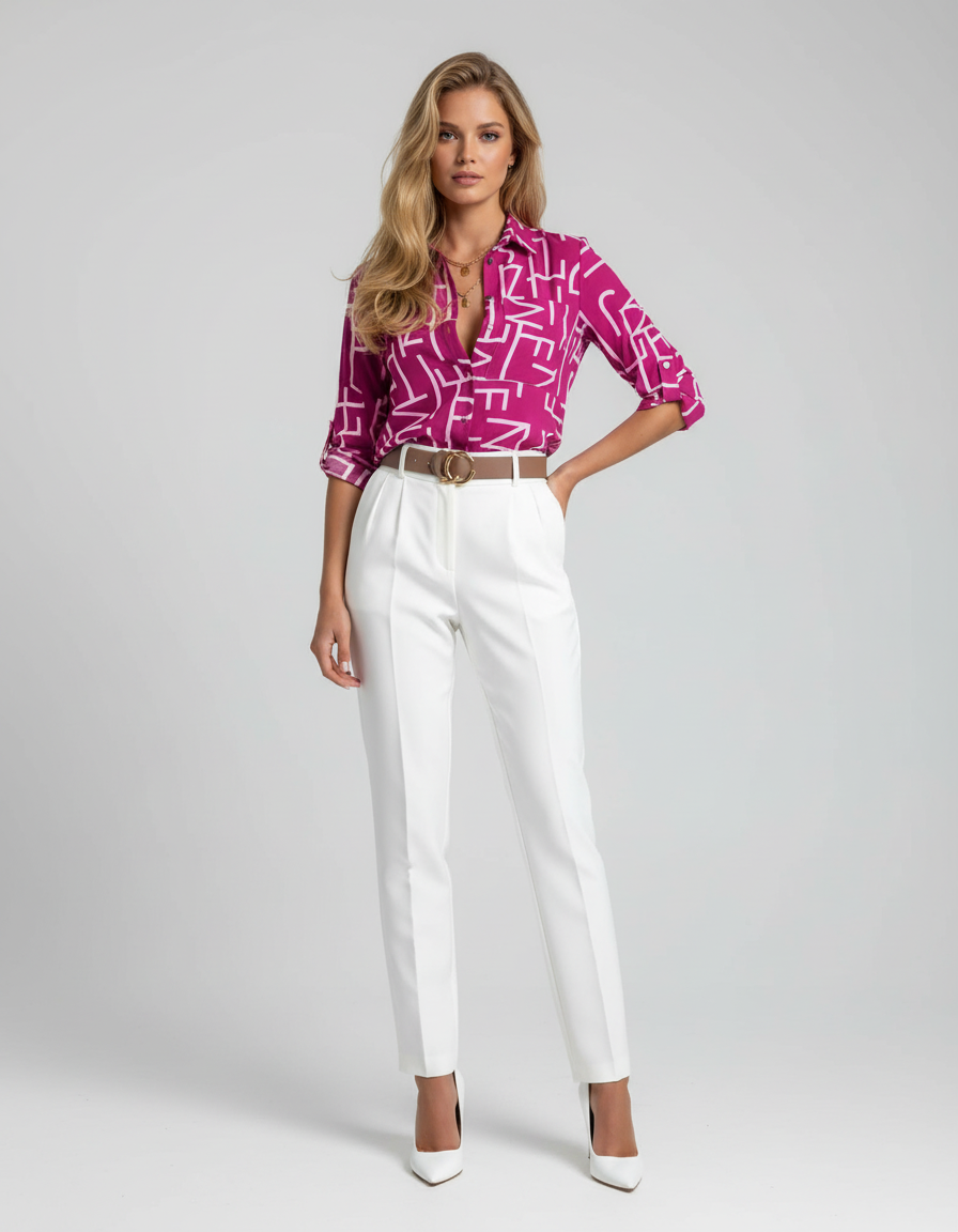 Dea Studios Fuchsia Blouse Grafisch