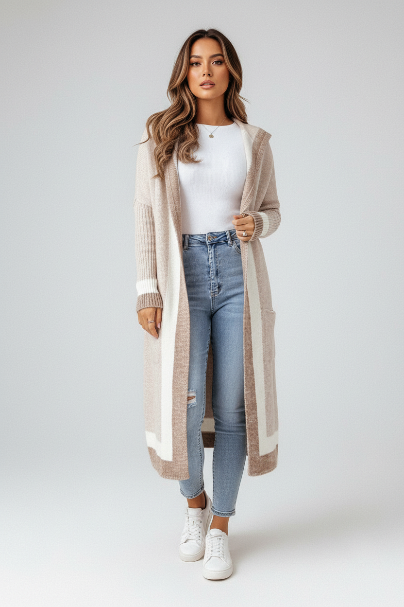 Dea Studios Lange Gestreepte Cardigan