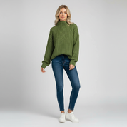 Gebreide Trui met Patroon voor Dames – Zachte Warm Knit Sweater