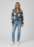 Dea Studios Bloemige Gebreide Cardigan