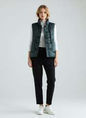 Winter Puffer Bodywarmer voor Dames – met Kraag & Zakken