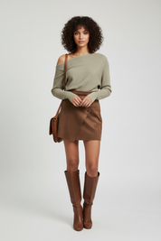 Off-Shoulder Top voor Dames – Elegante Schouderloze Knit