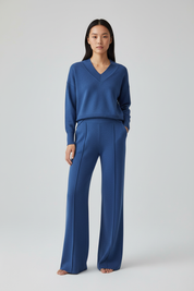 Dames Loungeset met V-hals – Comfortabele Luxe Loungewear Set