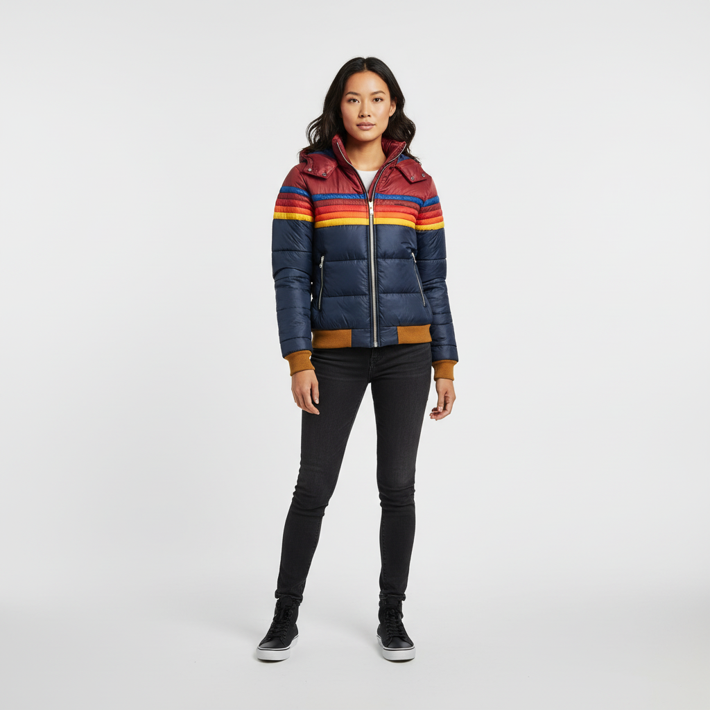 Dea Studios Puffer Jas Gekleurd