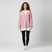 Oversized Kabeltrui voor Dames – Warme Gebreide Sweater in Chunky Knit