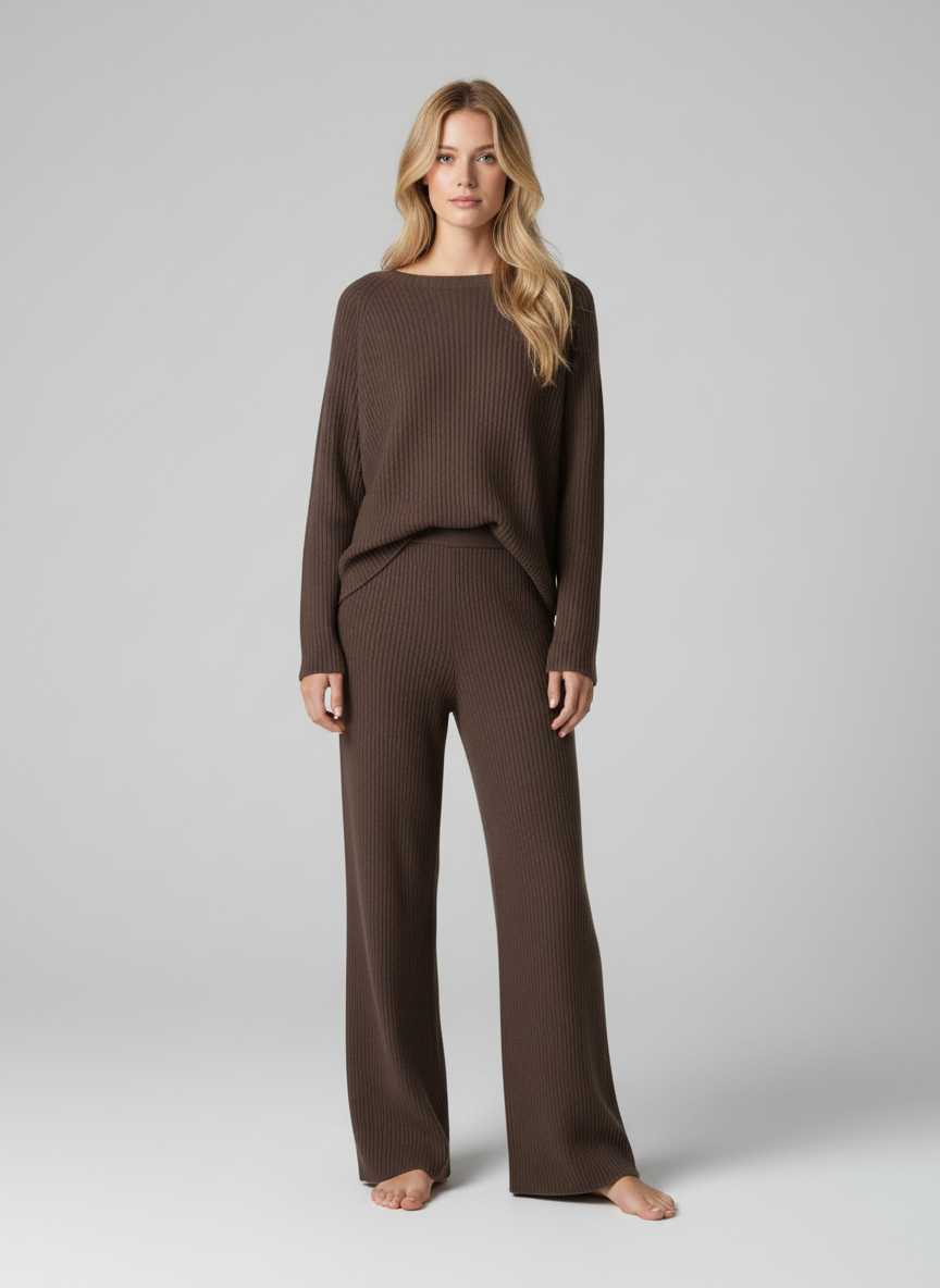 Gebreide Lounge Set voor Dames – Comfortabele Zachte Knit Set