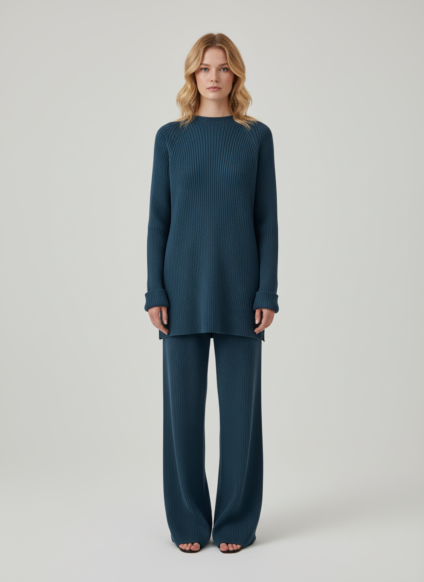 Gebreide Lounge Set voor Dames – Comfortabele Zachte Knit Set