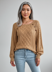 Kabelgebreide Trui voor Dames – Warme Knit Sweater