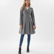 Getailleerde Trenchcoat voor Dames – Elegante Lange Jas met Klassieke Pasvorm