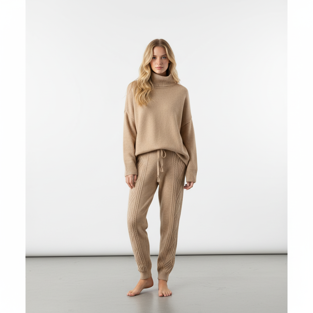 Gebreide Loungebroek voor Dames – Zachte Comfort Knit Pants met Relaxte Pasvorm