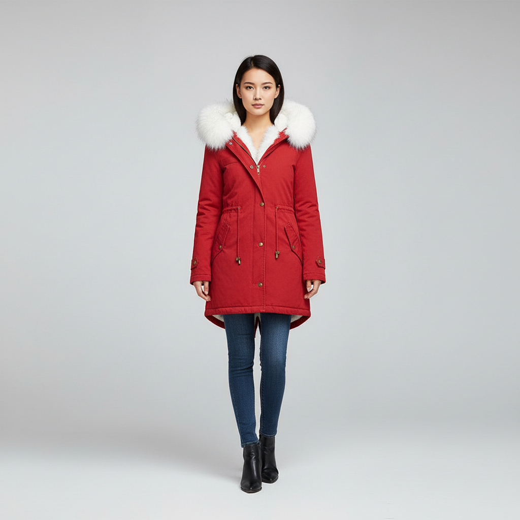 Parka voor Dames met Bontkraag – Warme Winterjas met Luxe Voering & Bescherming