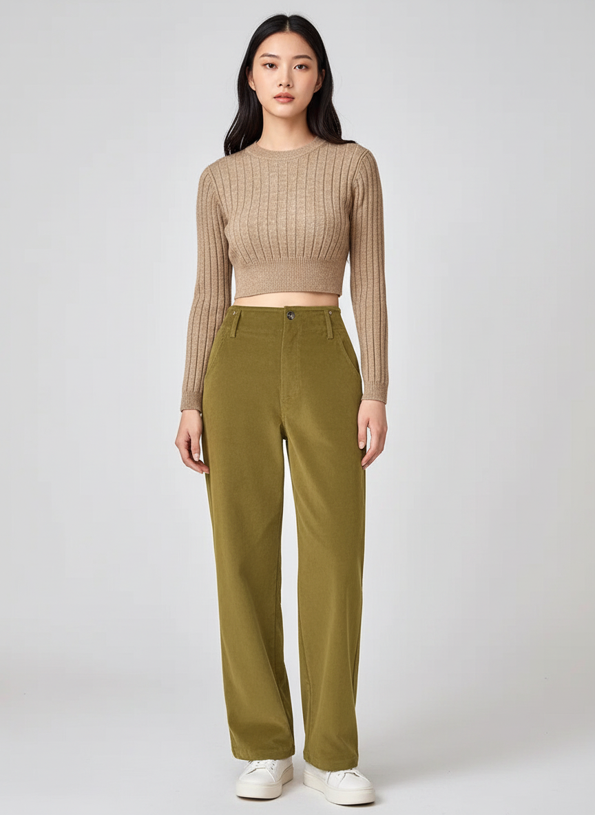 Dea Studios Wijde Corduroy Broek