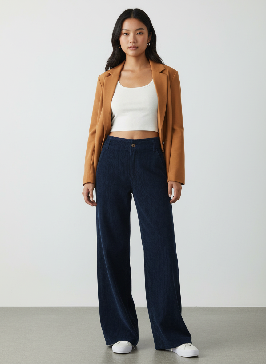 Dea Studios Wijde Corduroy Broek