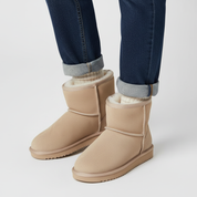 Knusse Enkel Laarzen voor Dames – Warme Boots met Zachte Bontvoering