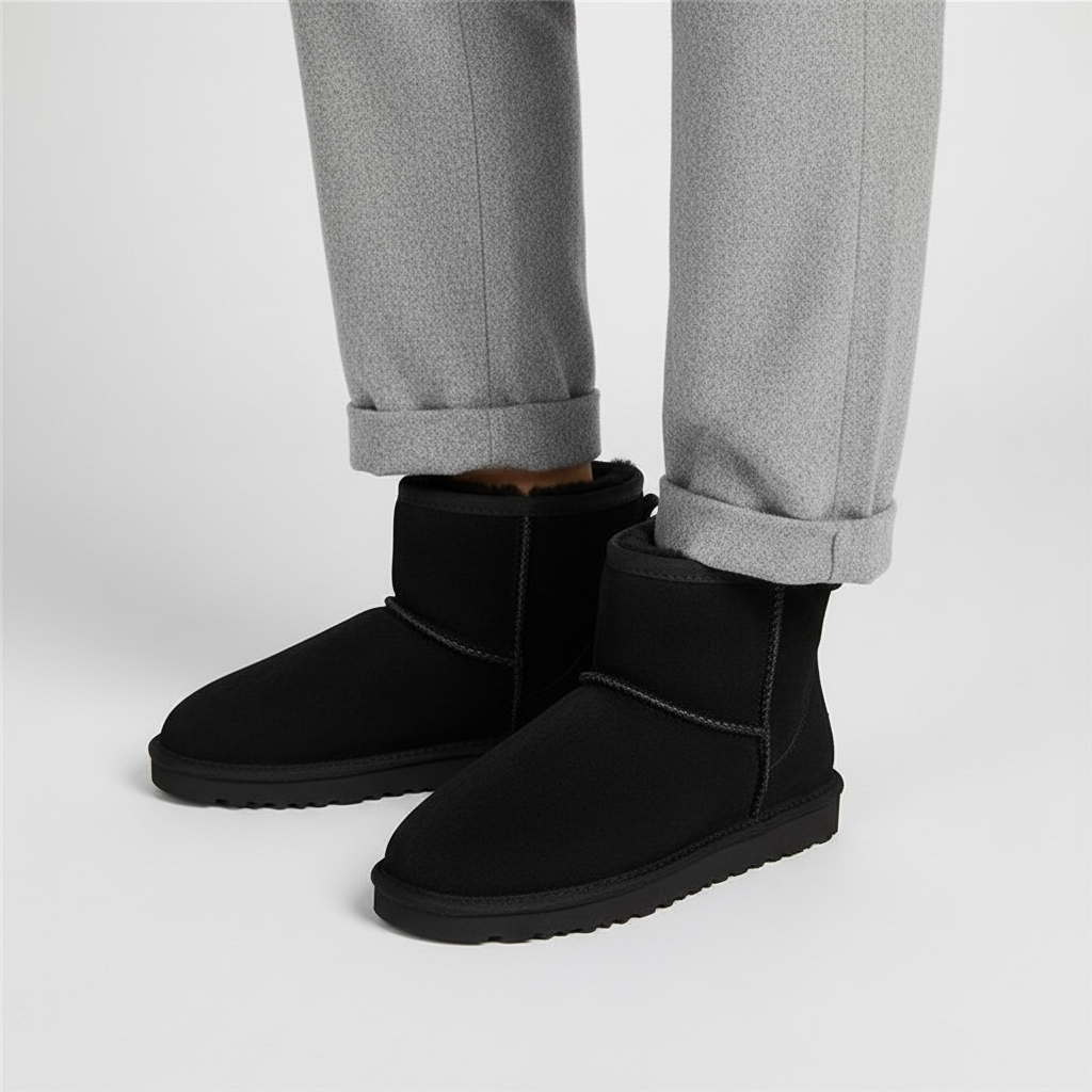 Knusse Enkel Laarzen voor Dames – Warme Boots met Zachte Bontvoering