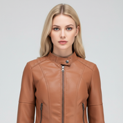 Zwarte Moto Jas voor Dames – Stoer Leren Jack in Biker Style