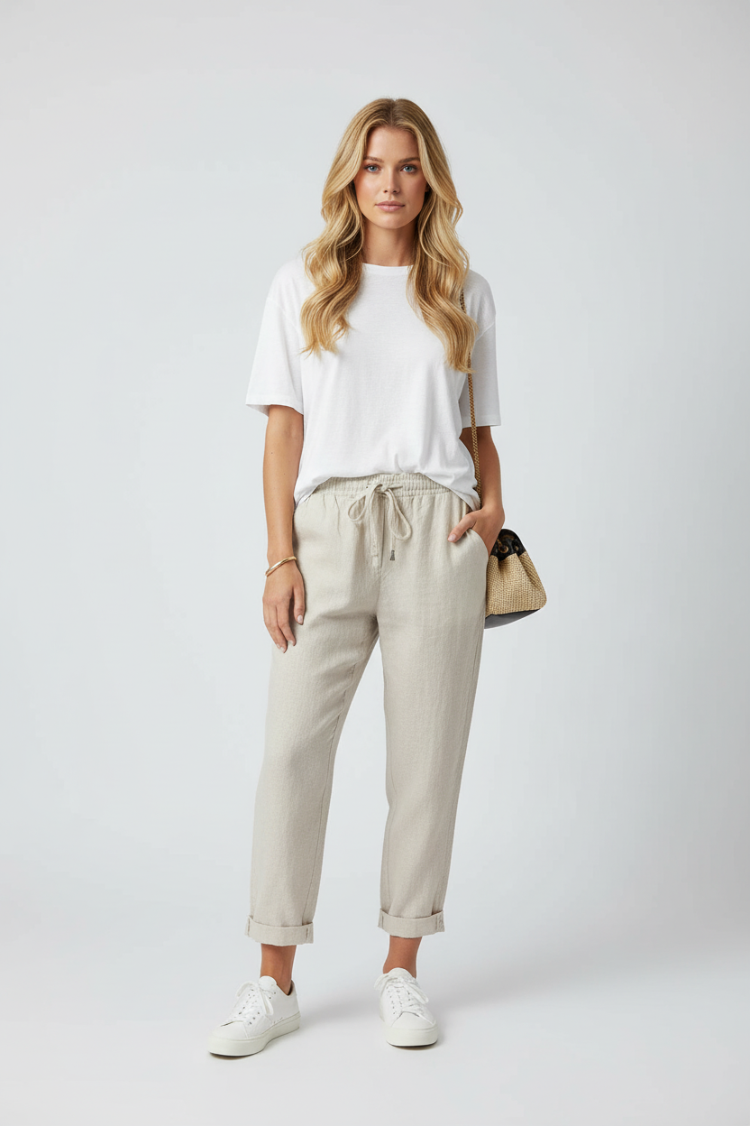 Dea Studios Linnen Broek Dames