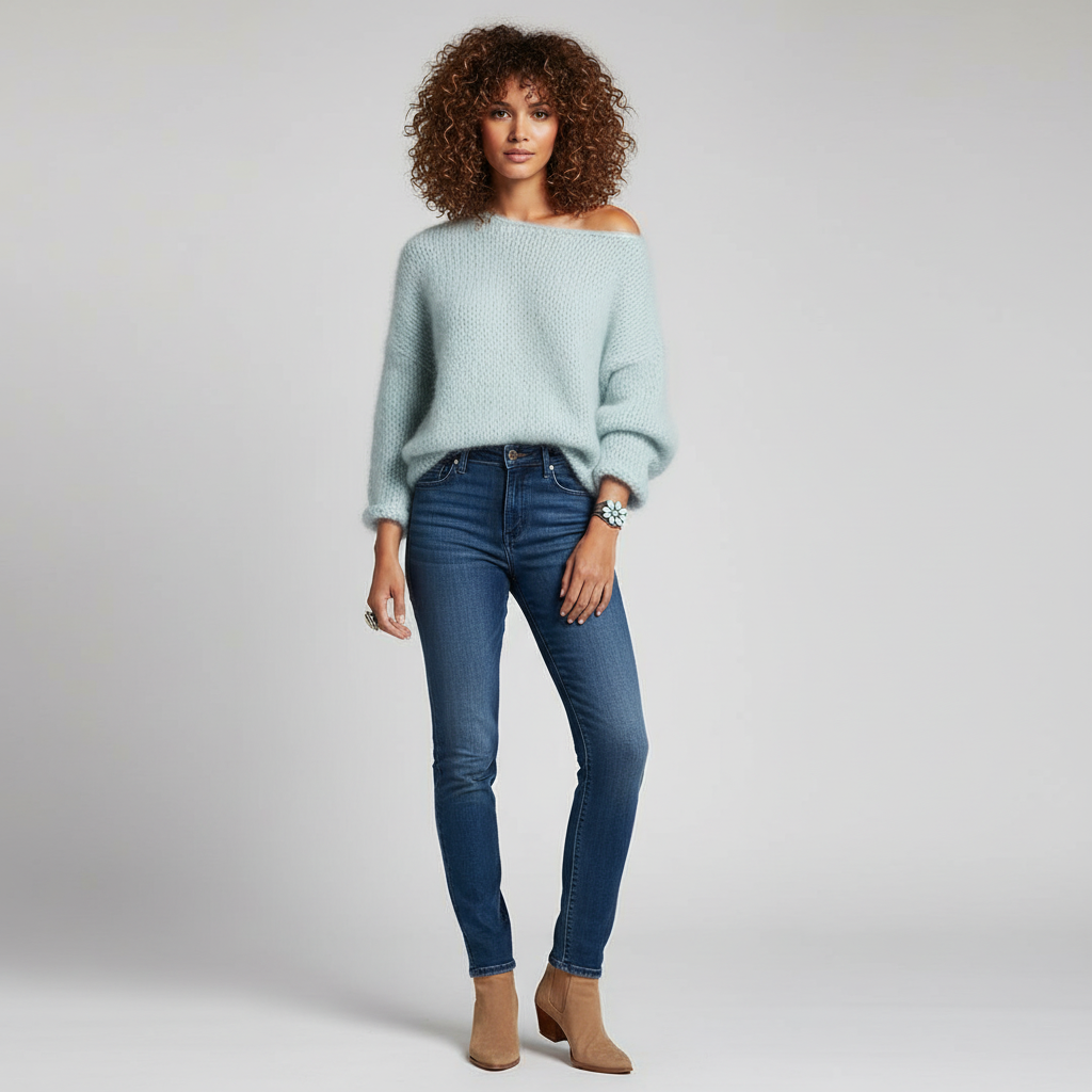 Gebreide Trui voor Dames – Zachte Warm Knit Sweater met Comfortabele Pasvorm