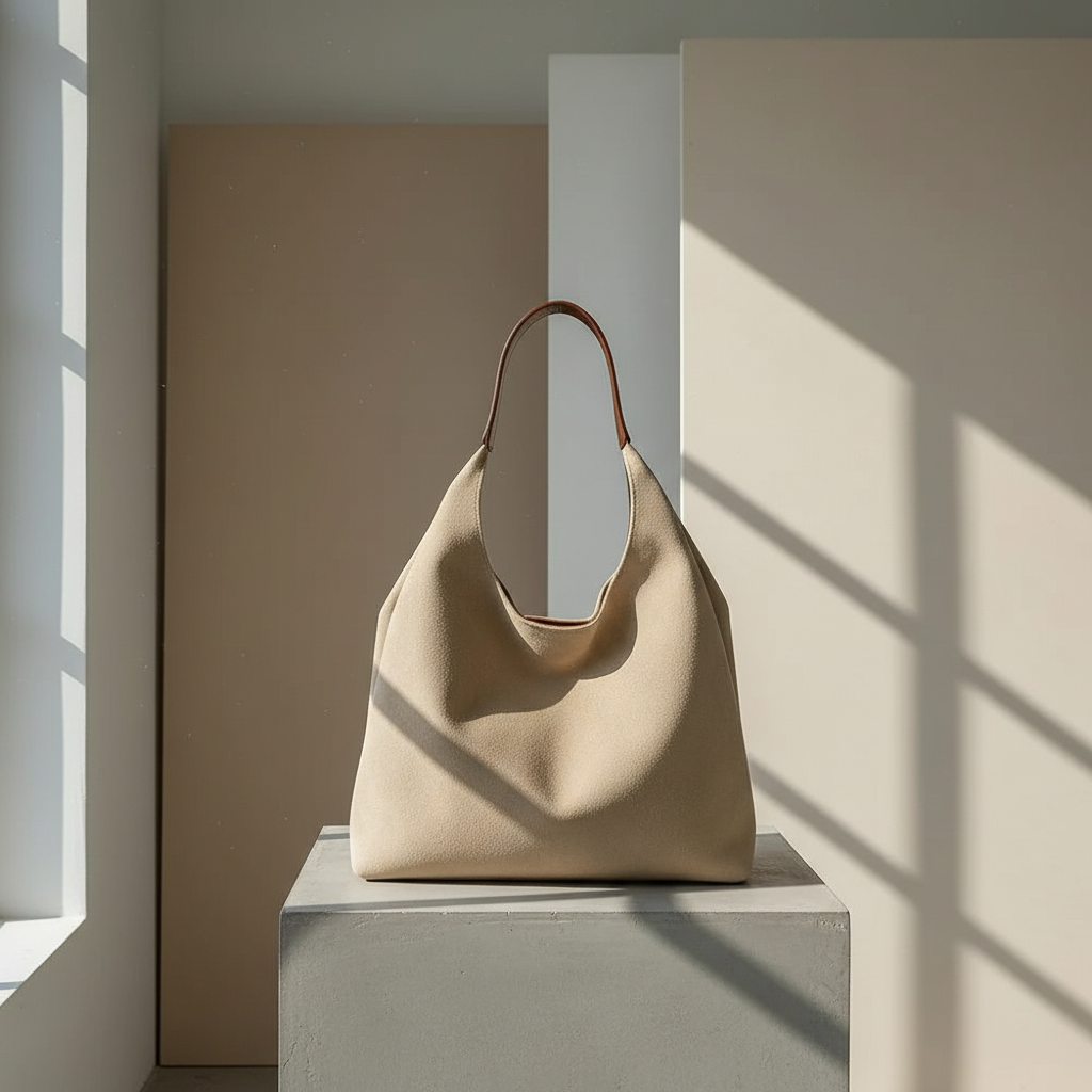 Zachte Hobo Tas voor Dames – Ruime Suede Schoudertas van Soepel Materiaal