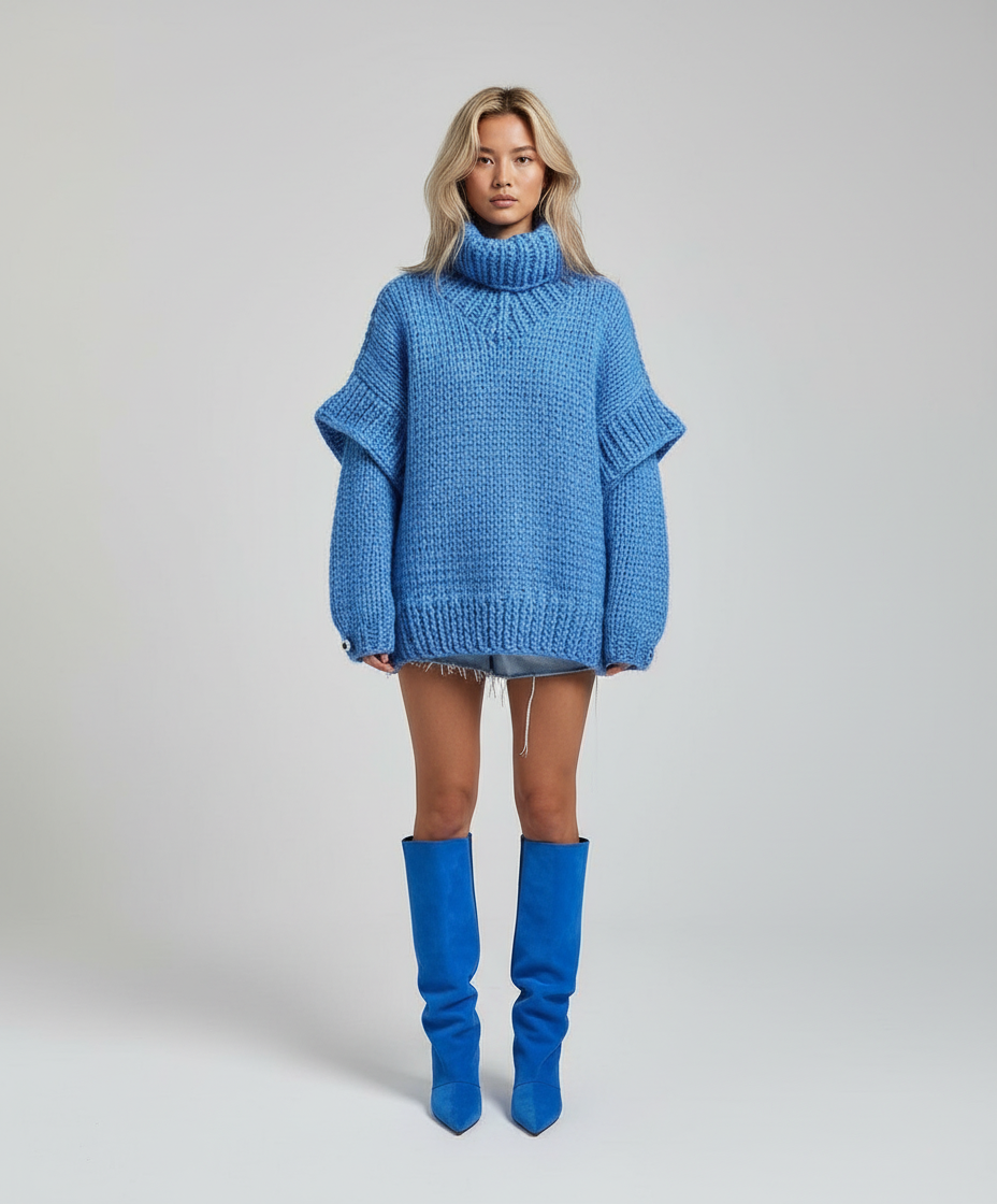 Oversized Gebreide Trui voor Dames – Zachte Warm Knit Sweater met Relaxte Fit