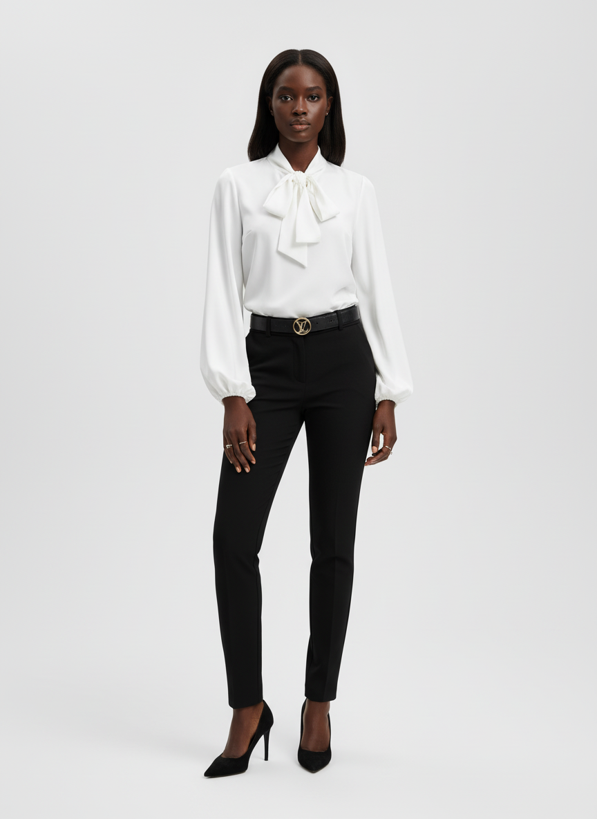 Strik Blouse voor Dames – Elegante Blouse met Strikdetail & Tijdloze Chic Look