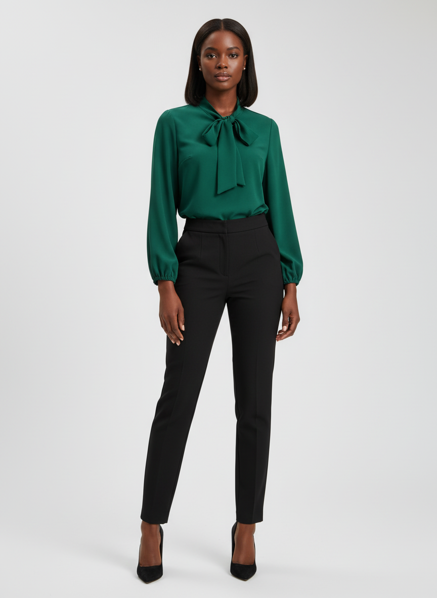 Strik Blouse voor Dames – Elegante Blouse met Strikdetail & Tijdloze Chic Look